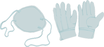 革手袋・防塵マスク