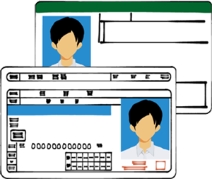 講習申請用自動車免許証イラスト