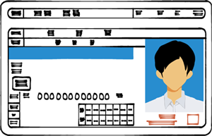 講習申請用自動車免許証イラスト